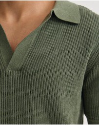 Oxford - Huck Lined Knitted Polo