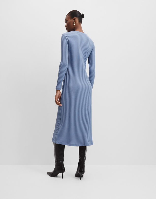 Country Road - Long Sleeve Rib Dress