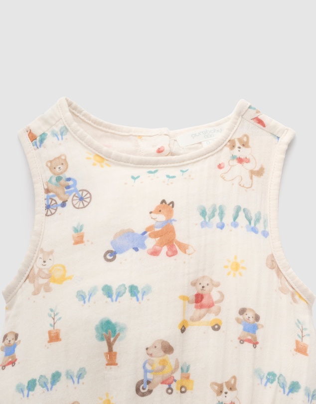 Purebaby - Crinkle Bodysuit-Kids-Babies