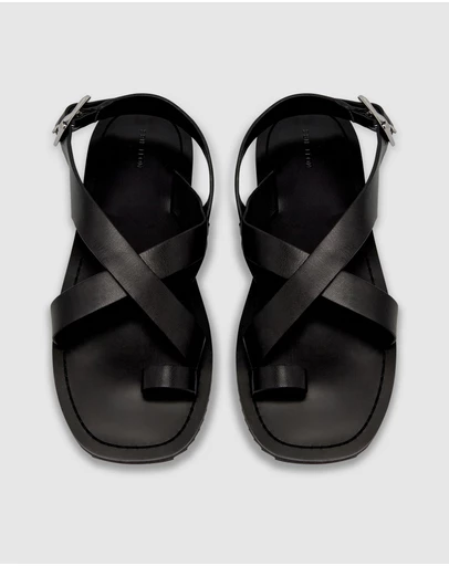 Brie Leon - Everyday Flat Sandal - Corn Leather