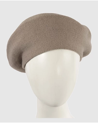 Max Alexander - European Made Beige Soft Wool Beret