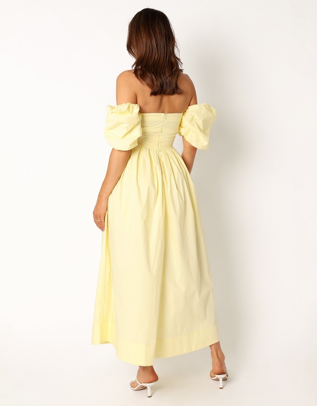 Petal & Pup - Solana Off Shoulder Midi Dress - Yellow