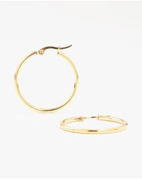 Lovisa - Waterproof Gold Plated Stainless Steel Fine Hoop Earrings