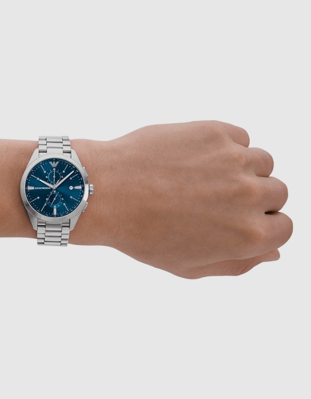 Emporio Armani - Silver Tone Chronograph Watch