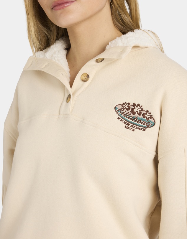 Billabong - Womens Classic Vibes Button Down Fleece Jumper