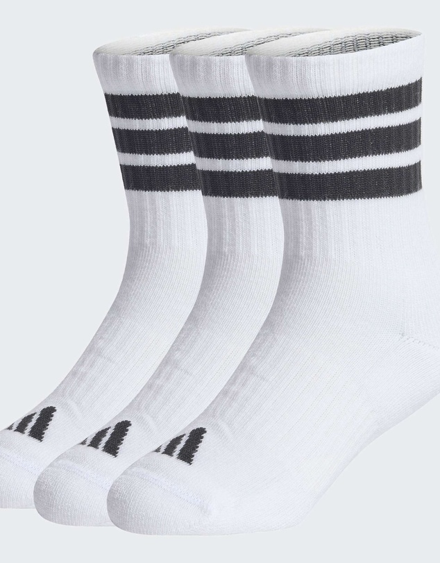 adidas Performance - Kids 3-Stripes Cushioned Crew Socks 3 Pair Pack