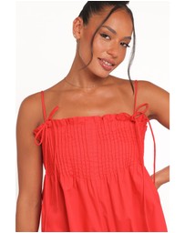 Petal & Pup - Liora Pleated Playsuit - Red