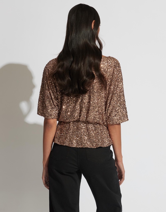 Decjuba - Danika Sequin Off Shoulder Top