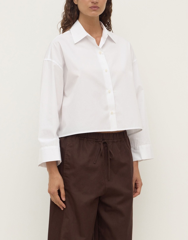 Assembly Label - Aurora Cropped Cotton Poplin Shirt