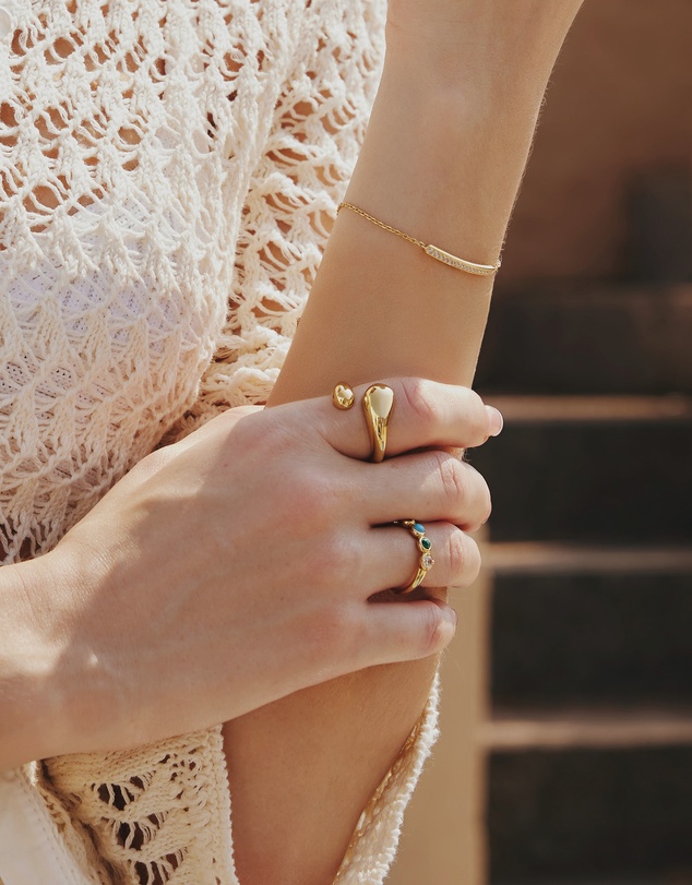 Ania Haie - Gold Pave Cubic Zirconia Bold Statement Ring