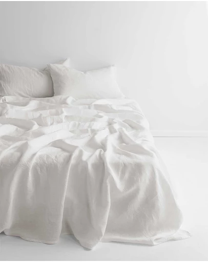 Aura Home - Emile Linen Flat Sheet