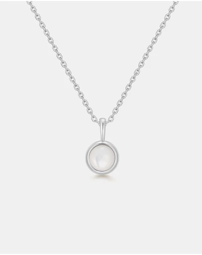 Ania Haie - Ania Haie Silver Mother of Pearl Pendant Necklace