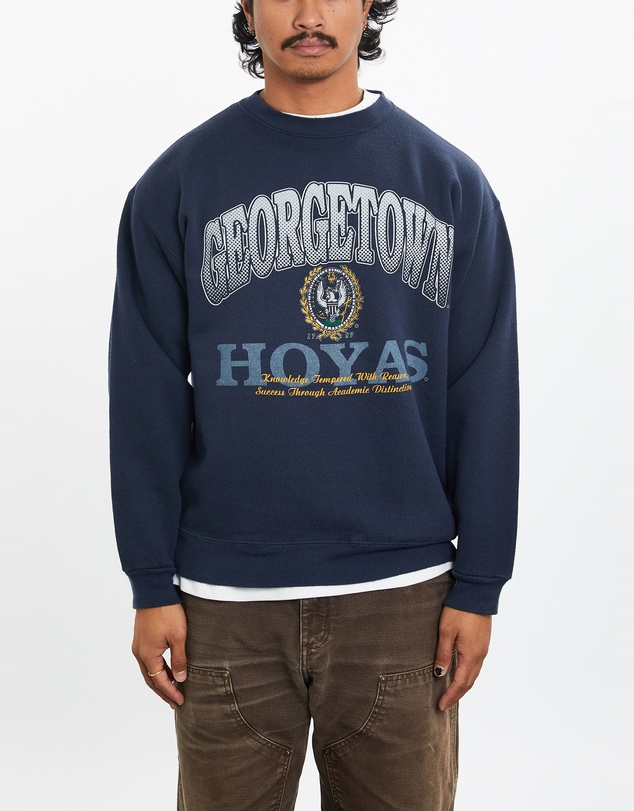 Vintage by The Real Deal - Pre Loved - 90s NCAA University of Georgetown Hoyas Sweatshirt