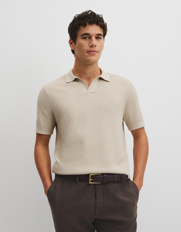 Country Road - Australian Cotton Basket Knit Polo