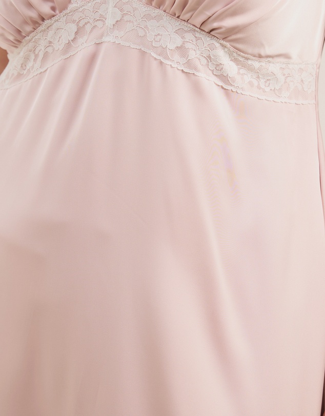 Atmos&Here Curvy - Becca Lace Trim Satin Maxi Dress