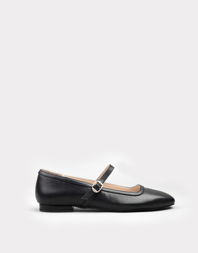 RAID - Finni ankle strap ballet pumps in black
