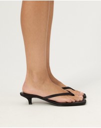 Atmos&Here - Oceane Satin Kitten Heel Sandals