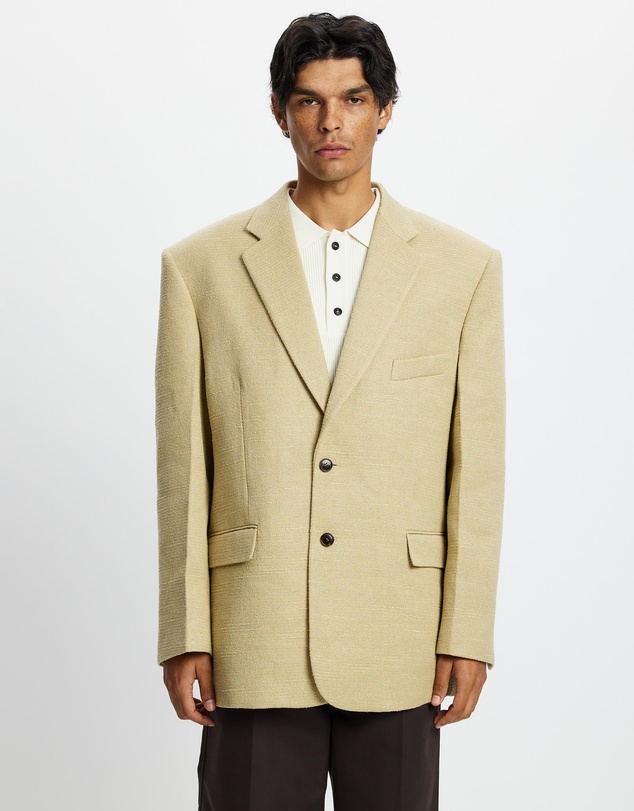 Recto - Oversized Single Breasted Tweed Jacket
