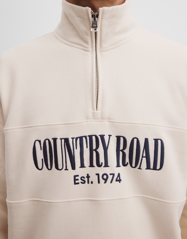 Country Road - Australian Cotton Half Zip Heritage Sweat