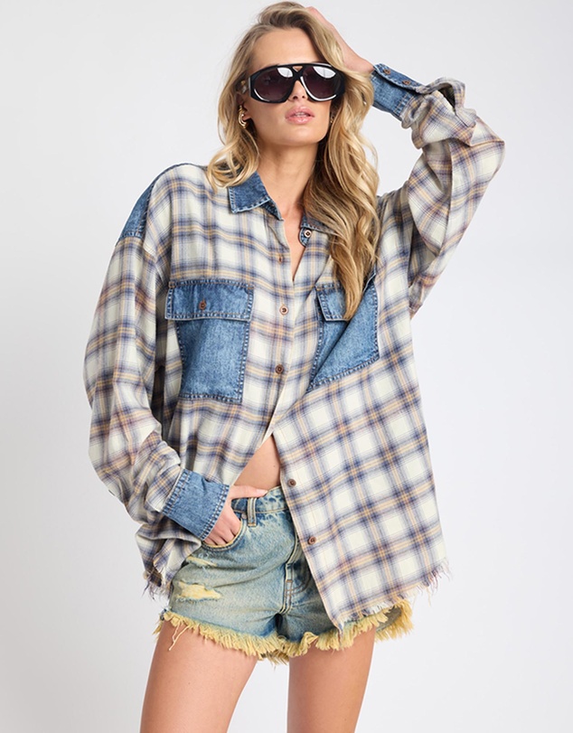 ONE TEASPOON - Oversized Flannel Shirt