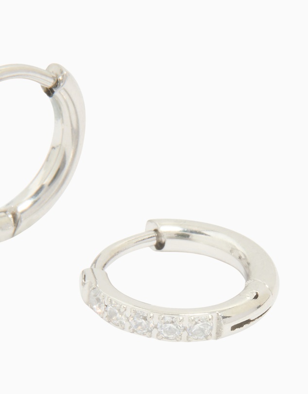 Lovisa - Surgical Steel Cubic Zirconia Classic Hoop Earrings