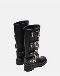 Steve Madden - Rampage Black Leather Boots