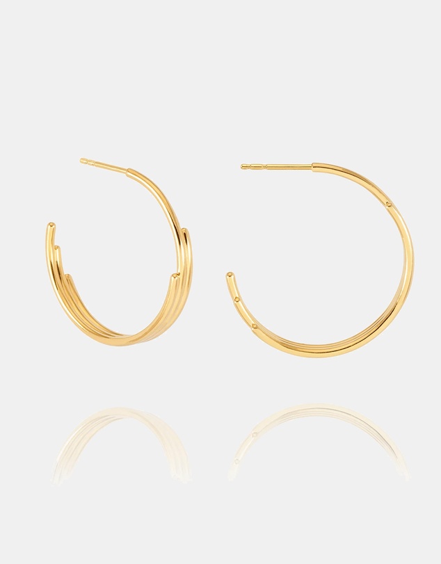 Rachel Jackson - Large Evolve Hoop Earrings Gold