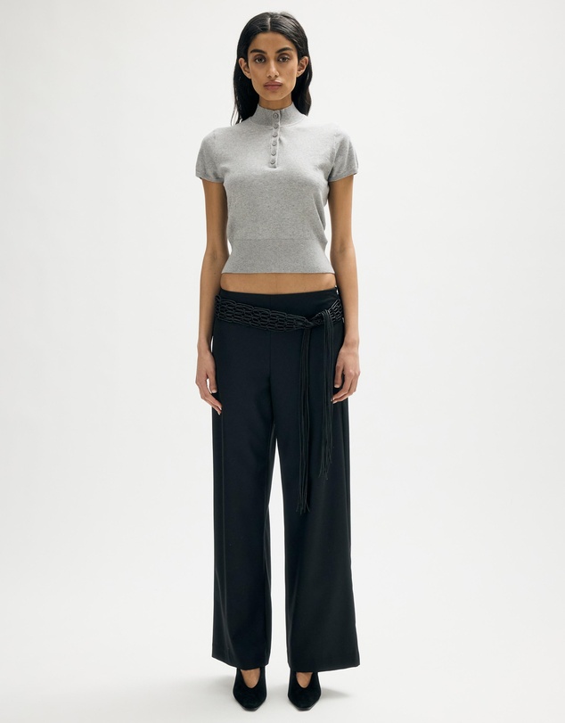 Minima Esenciales - Zoa Cotton Cashmere Funnel Neck Knit Top
