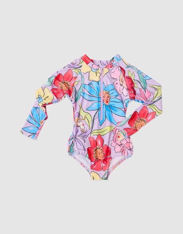 Kip&Co - Flower Girls Long Sleeve Bathers - Babies-Teens