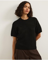Atmos&Here - Ayla Knitted Boxy T-Shirt