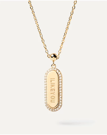 PDPAOLA - Charm Necklace I Like You Sparkly Charm