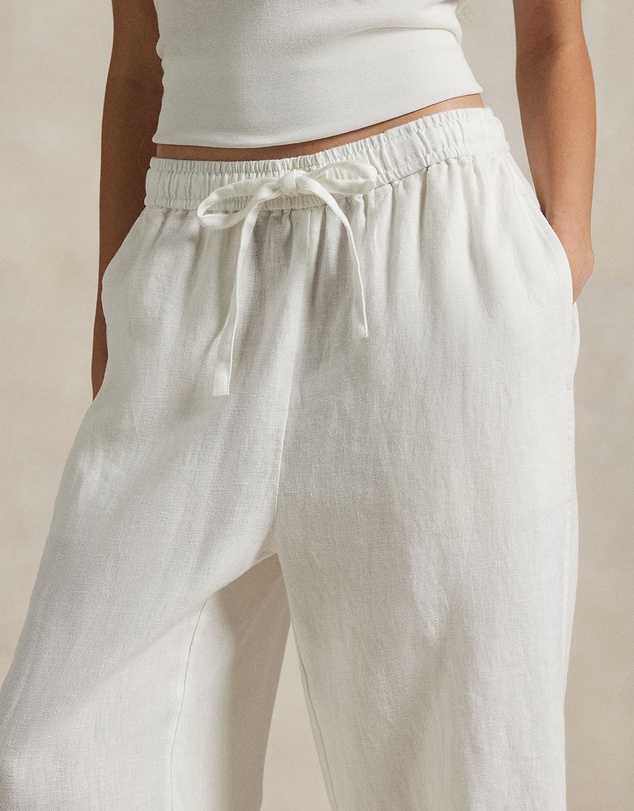 Polo Ralph Lauren - Linen Drawstring Straight-Leg Pants