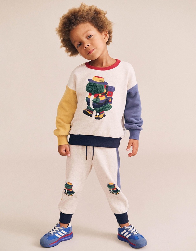 Huxbaby - Camping Dino Colour Block Sweatshirt - Babies
