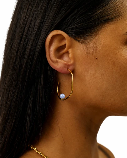 Sonne Jewellery - Charlotte Blue Lace Agate Earrings