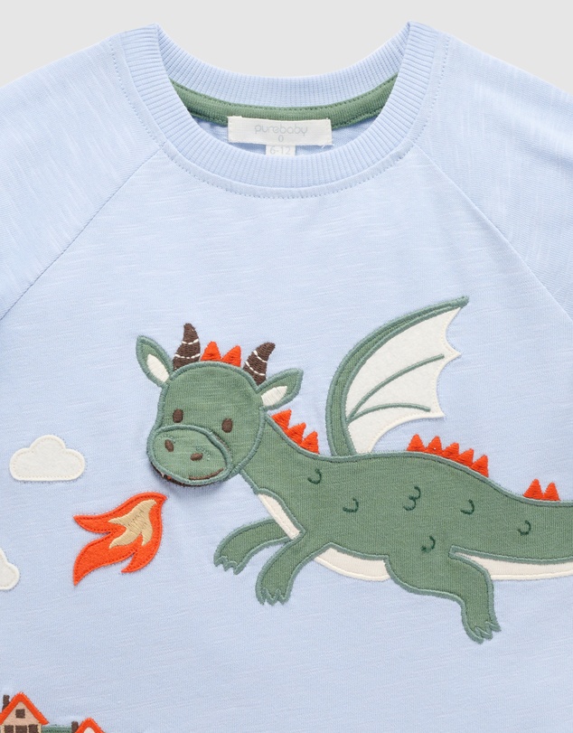 Purebaby - Flying Dragon Long Sleeve Tee -Kids-Babies