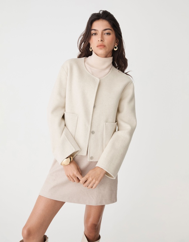 Forcast - Alani Crop Wool Jacket