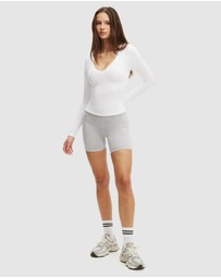 Cotton On Body Active - Ultra Soft Plunge Front LS Top