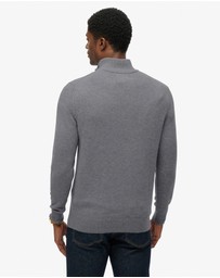 Superdry - Wool Blend Half Zip Slim Fit Jumper