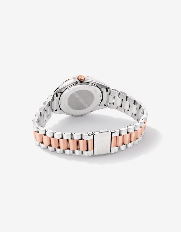 Michael Hill - Women's 0.60 Carat TW Diamond Bezel Watch in Rose Tone Stainless Steel.