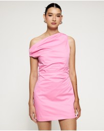 Lover - Eliza Ruched Asymmetric Mini Dress