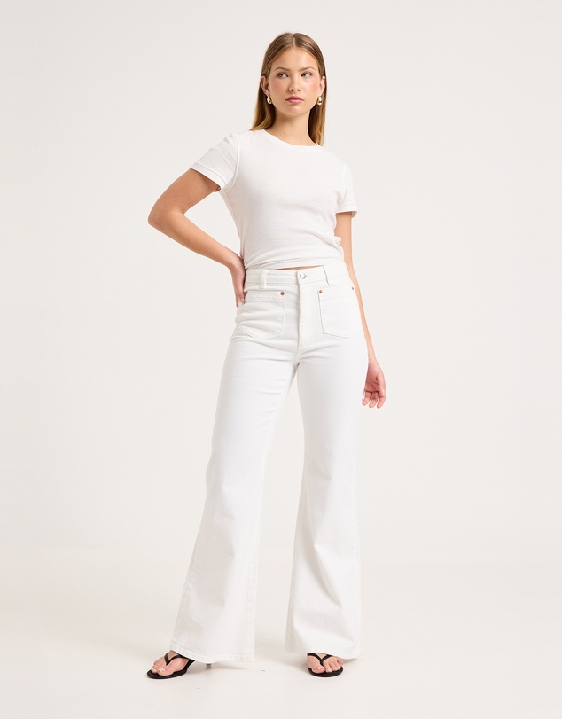 Rolla's - Eastcoast Flare Cleo Vintage White