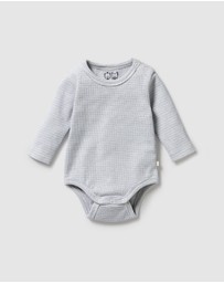 Wilson & Frenchy - Organic Stripe Rib Long Sleeve Bodysuit - Babies