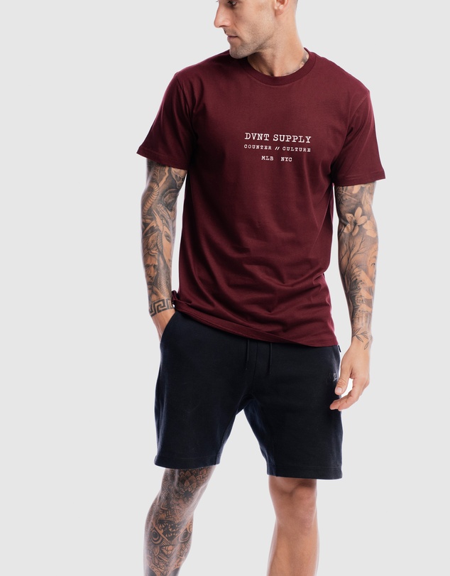 DVNT - Revolution Tee - Oxblood