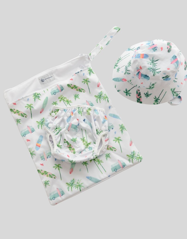 Anchor & Arrow - Reusable Swim Nappy & Hat Set