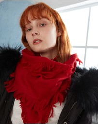 Ozwear Connection Uggs - Ugg Fringed Check Wool Scarf Tomato
