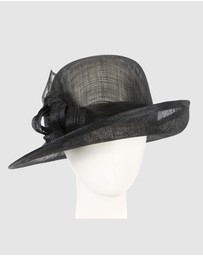 Max Alexander - Sinamay Black Fashion Hat