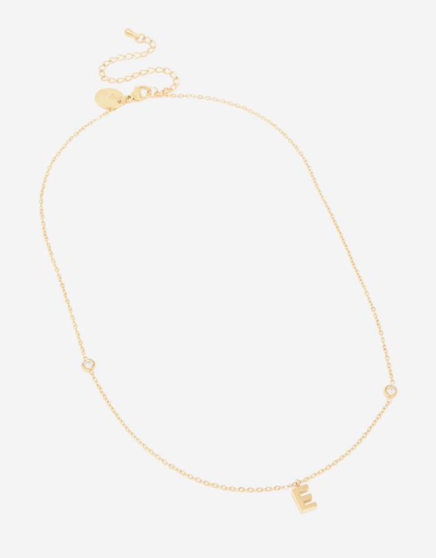 Lovisa - Waterproof Gold Plated Stainless Steel Letter E Dainty Pendant Necklace
