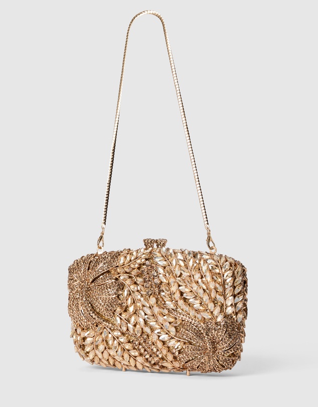 Forever New - Everly Orchid Flower Clasp Hardcase Clutch Bag