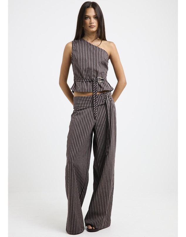 Subtitled - Naia Stripe Tie Pants
