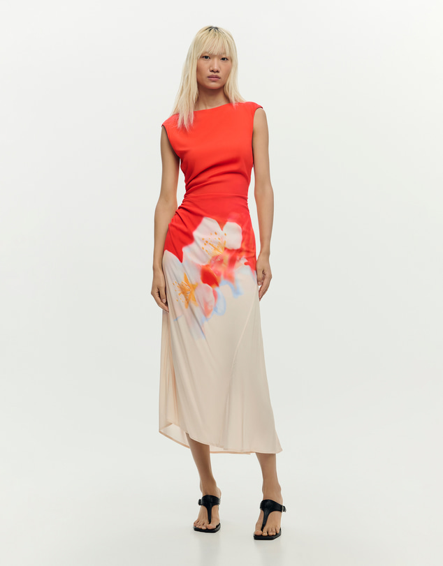 Desigual - Two-tone floral dress